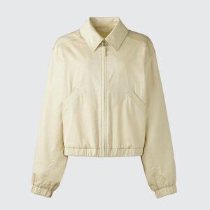 Uniqlo Zip Up Short Blouson Jacket in Natural